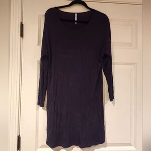 Azules stretchy black long sleeve dress S